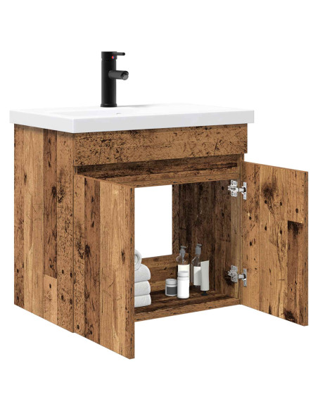Mobile bagno con lavabo con porta Legno vecchio 61 x 39 x 58 cm
