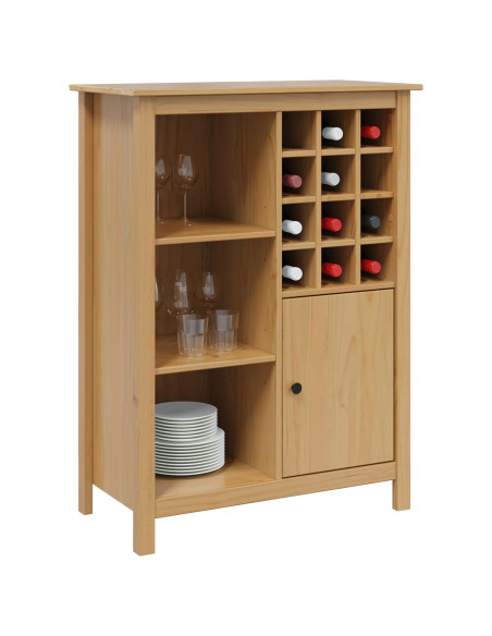 Mobile per vino HILL Marrone miele 79.5 x 40 x 107.5 cm