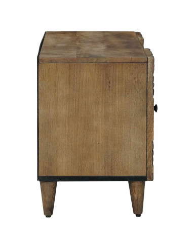 Mobile TV Marrone 105 x 33,5 x 46 cm Legno di mango massello