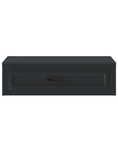 Tavolino da Parete Laterale Nero 59 x 34,5 x 17 cm