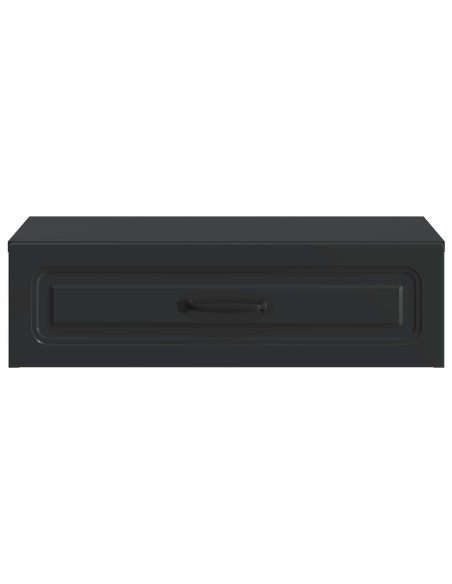 Tavolino da Parete Laterale Nero 59 x 34,5 x 17 cm