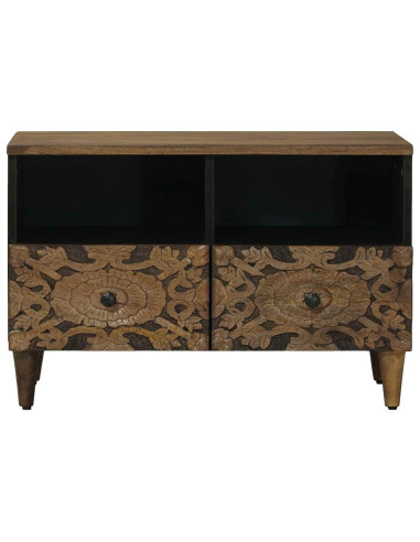 Mobile TV Marrone 70 x 33,5 x 46 cm Legno di mango massello