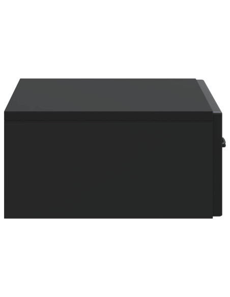 Tavolino da Parete Laterale Nero 59 x 34,5 x 17 cm