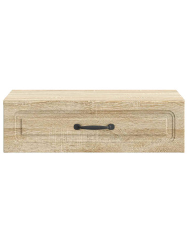 Tavolino da Parete Laterale Rovere Sonoma 59 x 34,5 x 17 cm