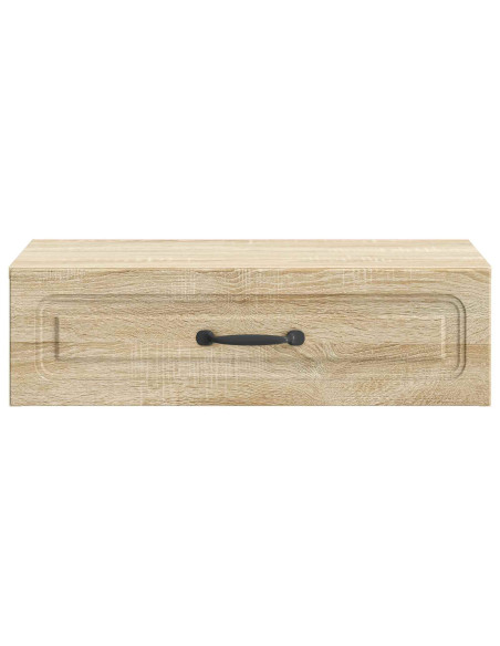 Tavolino da Parete Laterale Rovere Sonoma 59 x 34,5 x 17 cm