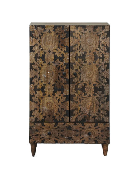 Mobile Alto Marrone 60 x 33,5 x 100 cm Legno di mango massello