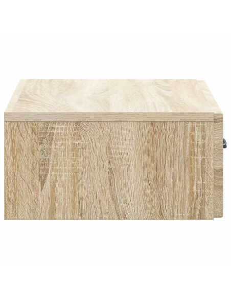 Tavolino da Parete Laterale Rovere Sonoma 59 x 34,5 x 17 cm