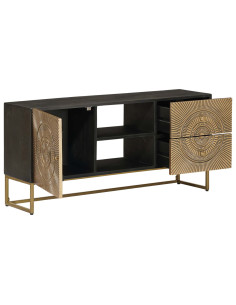 Mobile TV con cassetto con lo scaffale Ottone 105 x 30 x 50 cm 2