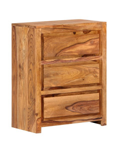Cassettiera 60x33x75 cm in Legno Massello di Acacia
