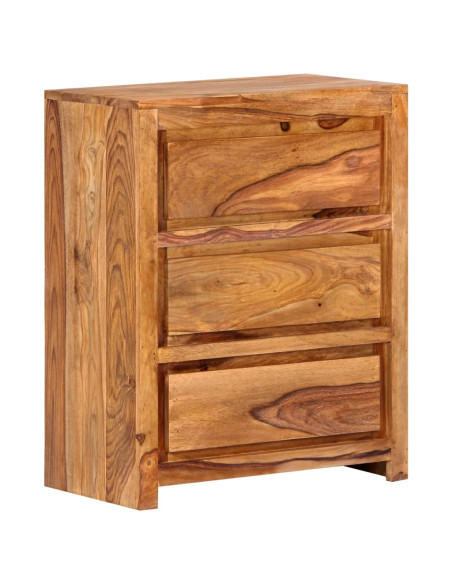 Cassettiera 60x33x75 cm in Legno Massello di Acacia