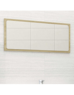 Specchio da Bagno Rovere Sonoma 80x1,5x37 cm Legno Multistrato