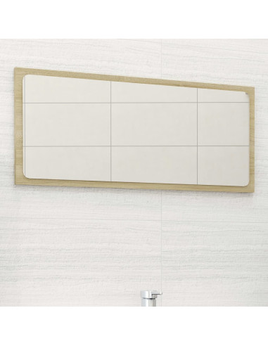 Specchio da Bagno Rovere Sonoma 80x1,5x37 cm Legno Multistrato