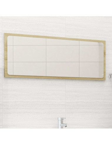 Specchio da Bagno Rovere Sonoma 90x1,5x37 cm Legno Multistrato
