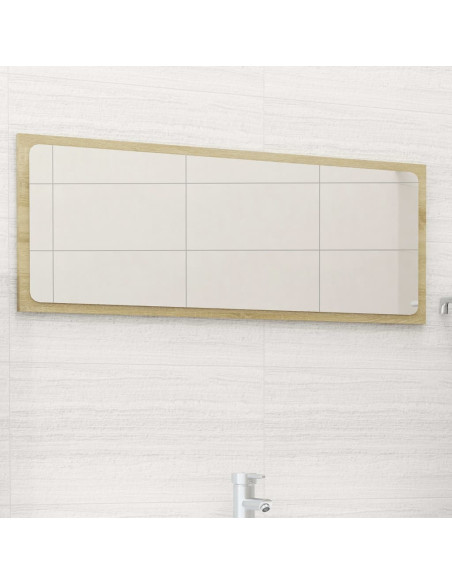 Specchio da Bagno Rovere Sonoma 90x1,5x37 cm Legno Multistrato