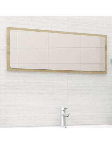 Specchio da Bagno Rovere Sonoma 100x1,5x37 cm Legno Multistrato