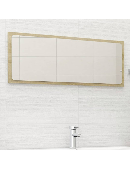 Specchio da Bagno Rovere Sonoma 100x1,5x37 cm Legno Multistrato