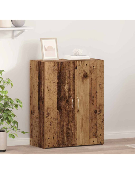 Mobile per Ufficio con porta Rovere Nero 70 x 32 x 77.5 cm