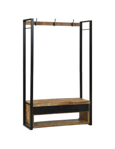 Stendibiancheria con cassetto Marrone Legno massello di mango