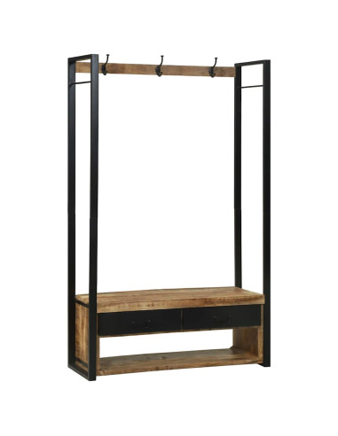 Stendibiancheria con cassetto Marrone Legno massello di mango