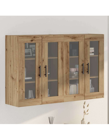 Armadi da Muro 2 pcs Rovere Artisan e Nero 69,5 x 34 x 90 cm