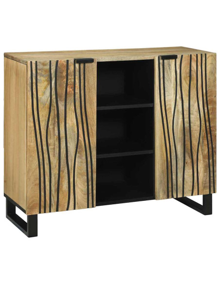 Sideboard Marrone 90 x 33 x 75 cm legno massello di mango