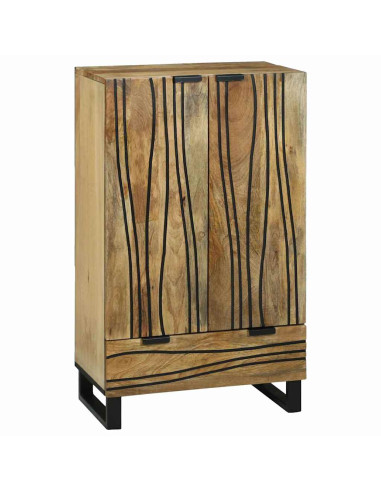 Highboard Marrone 60 x 33 x 100 cm legno massello di mango