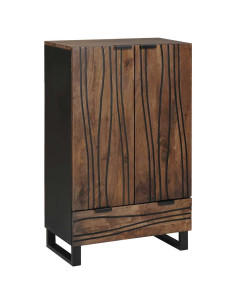 Highboard Marrone 60 x 33 x 100 cm legno massello di mango