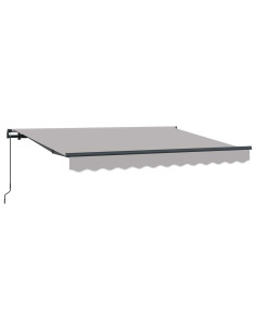 Tenda Retrattile Grigio chiaro 250 x 200 cm Tessuto 2