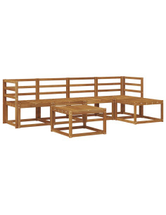 Set di divani da esterno 6 pcs Naturale 2