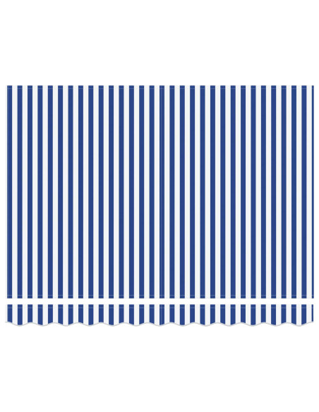 Tettuccio Elettrico Retrattile Blu e Bianco 3,5 x 2 m