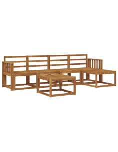 Set di divani da esterno 6 pcs Naturale 2