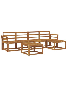 Set di divani da esterno 6 pcs Naturale 2