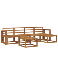Set di divani da esterno 6 pcs Naturale 2