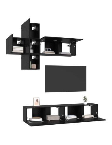 Set mobile TV Montaggio a parete 3 pcs Legno ingegnerizzato