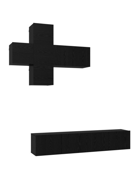 Set mobile TV Montaggio a parete 3 pcs Legno ingegnerizzato