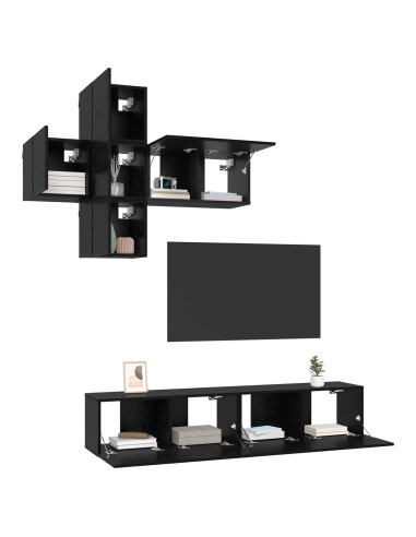 Set mobile TV Montaggio a parete 3 pcs Legno ingegnerizzato