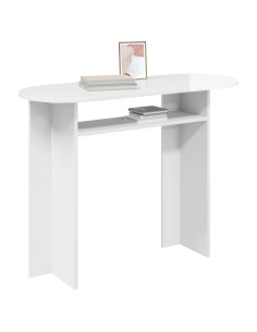 Tavolo consolle Bianco Lucido 100 x 39,5 x 75 cm 2