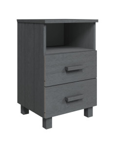 Comodini HAMAR 2 pz Grigio Scuro 40x35x62 cm in Legno di Pino 2