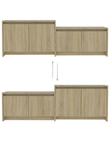 Mobile TV Rovere Sonoma 146,5x35x50 cm in Truciolato