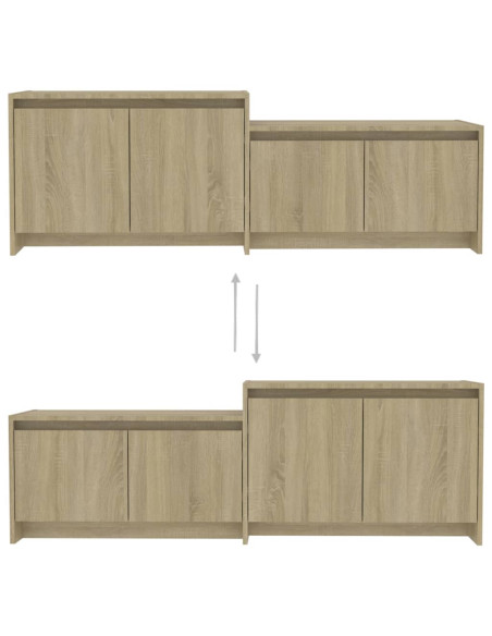 Mobile TV Rovere Sonoma 146,5x35x50 cm in Truciolato