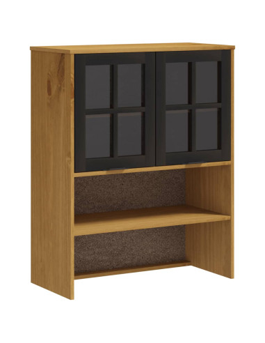 Credenza con Anta in Vetro FLAM 80x40x180 cm in Legno di Pino