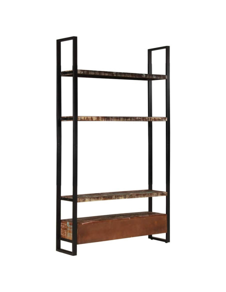 Credenza Alta 118x30x200 cm in Legno Massello di Recupero