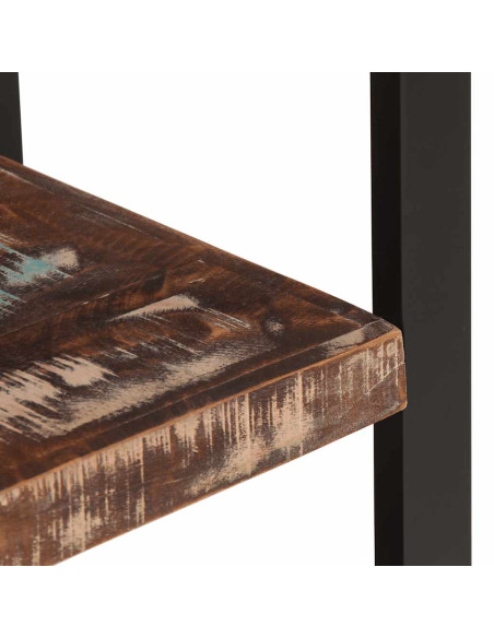 Credenza Alta 118x30x200 cm in Legno Massello di Recupero