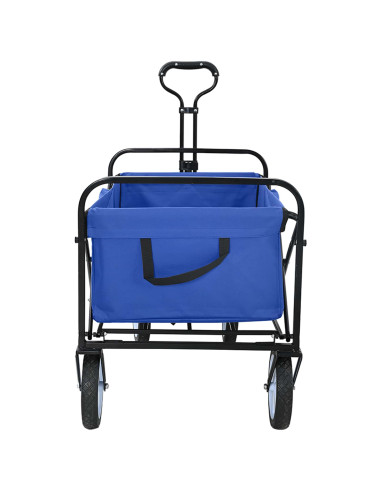 Carrello a Mano Pieghevole Blu 94 x 53 x 99 cm Tessuto Oxford