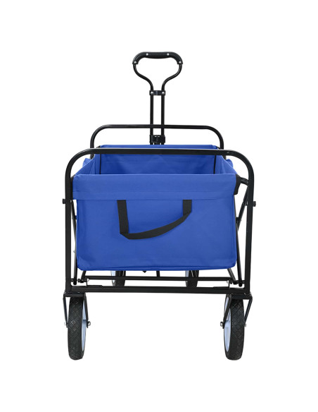 Carrello a Mano Pieghevole Blu 94 x 53 x 99 cm Tessuto Oxford