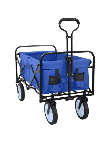 Carrello a Mano Pieghevole Blu 94 x 53 x 99 cm Tessuto Oxford