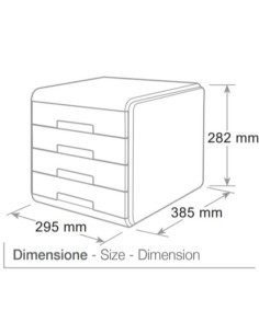 CASSETTIERA MYDESK 4CASSETTI NERA 2