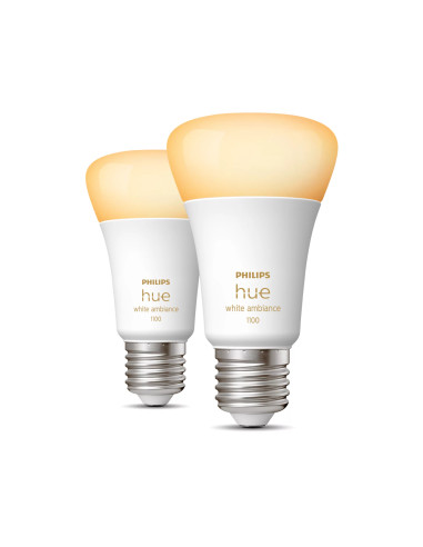 Philips Hue White ambiance A60 - lampadina connessa E27 - 1100 (confezione da 2)