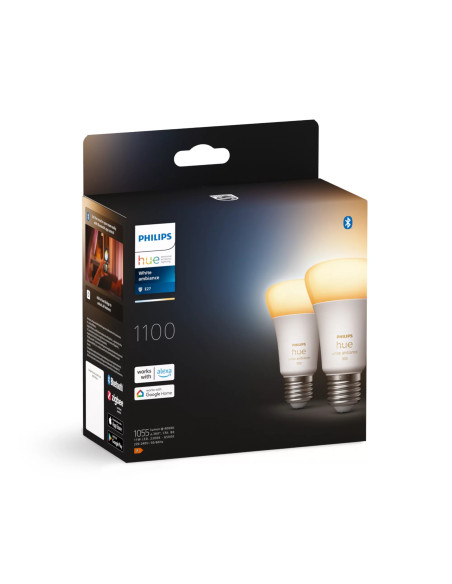 Philips Hue White ambiance A60 - lampadina connessa E27 - 1100 (confezione da 2)