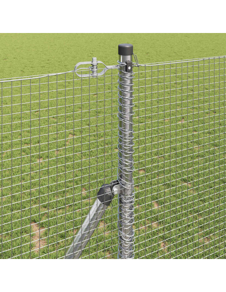 Palo della recinzione Argento 10 x 1 m (rete 16 x 16 mm)